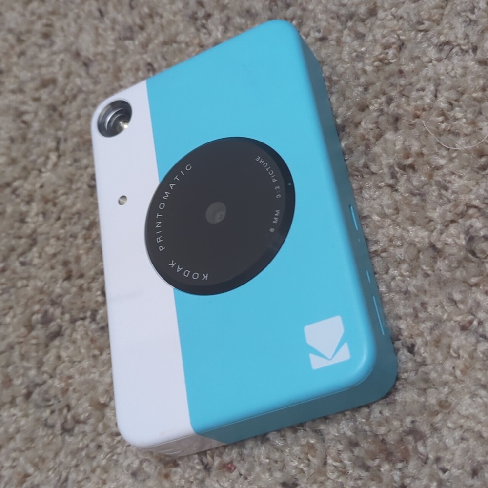 Blue Kodak Printomatic Instant Camera & Film
